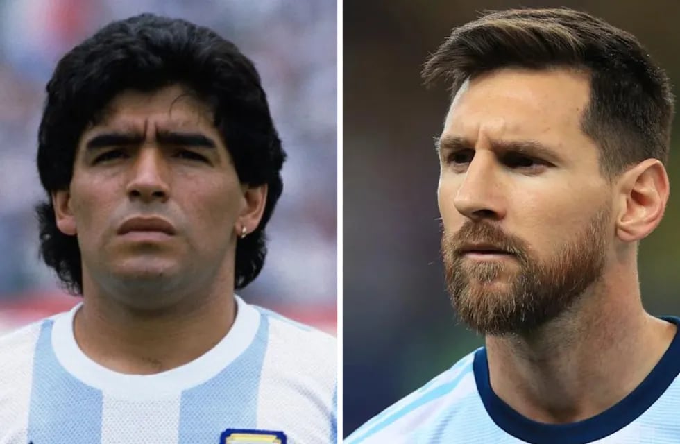 Lionel Messi, Diego Maradona y sus tobillos inflamados en pleno Mundial.