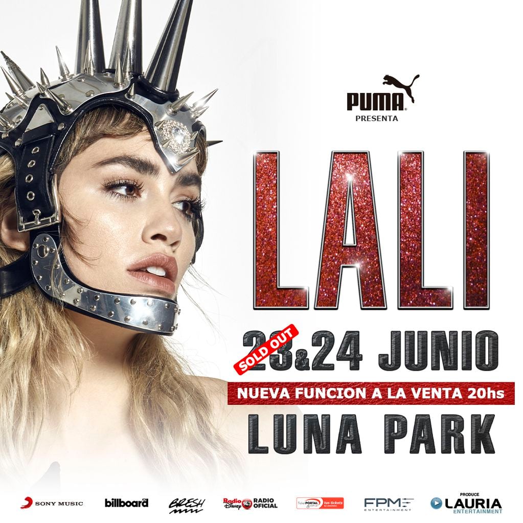 Lali anunció una segunda fecha en el Estadio Luna Park.