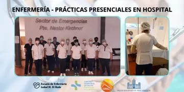 Comenzaron las prácticas presenciales de Enfermería en el Hospital Pirovano