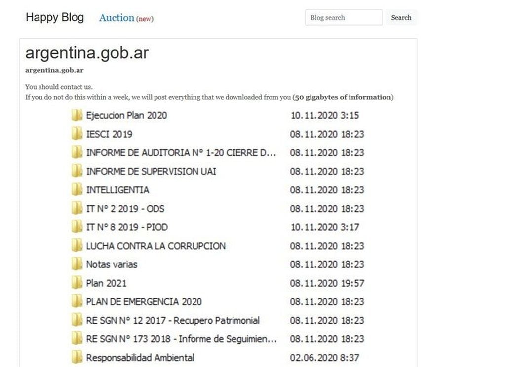 El ransomware que afectó a argentina.gob.ar