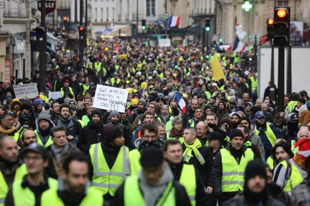 Novena manifestación de los chalecos amarillos en Francia (AFP)