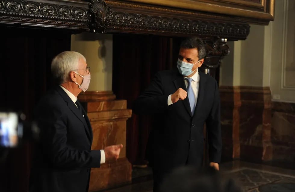 Massa llegó al Congreso para presidir la sesión. (Foto: Federico López Claro)