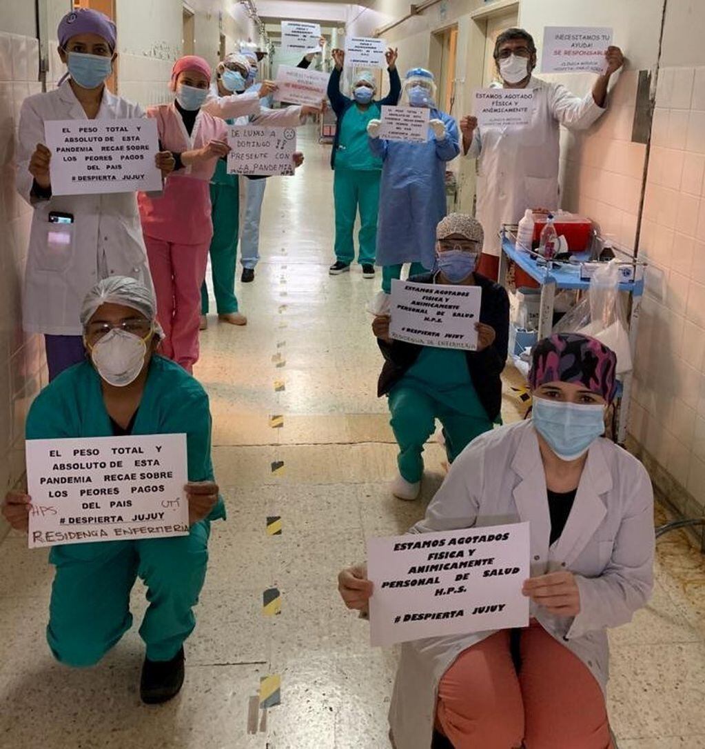 Al igual que sus colegas de San Pedro, los médicos del hospital "Pablo Soria" de San Salvador de Jujuy alertaron sobre la saturación en el sistema de salud.