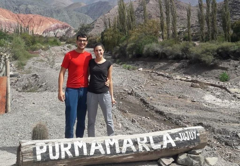 María Borsatti y su esposo, en una visita a Jujuy
