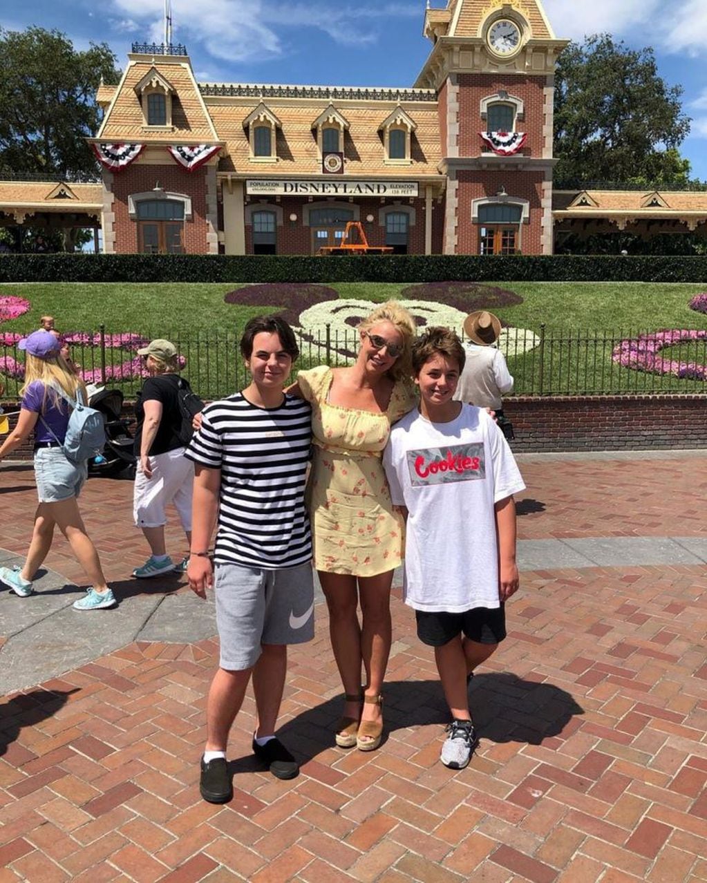 Britney Spears junto a sus dos hijos Sean y Jayden Ferderline (Foto: Archivo)