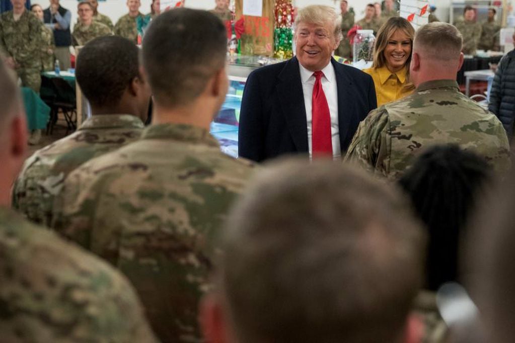 Donald Trump había visitado en diciembre de 2018 la base Al Assad. (AP Photo/Andrew Harnik, Archivo)