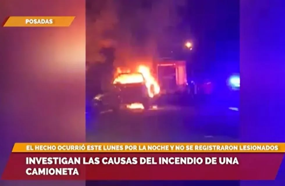 Bomberos debieron sofocar un incendio en una camioneta en Posadas.