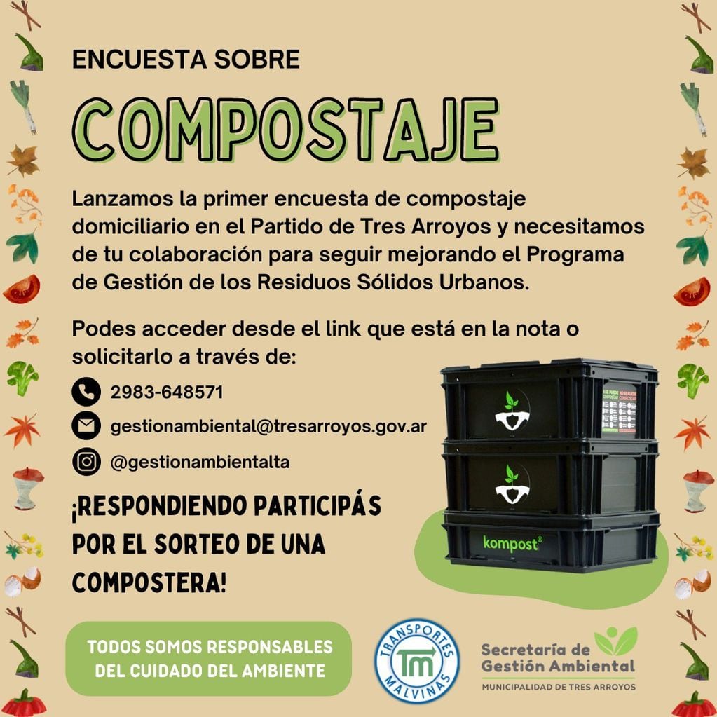 Tres Arroyos Sustentable: Encuesta sobre Compostaje Domiciliario