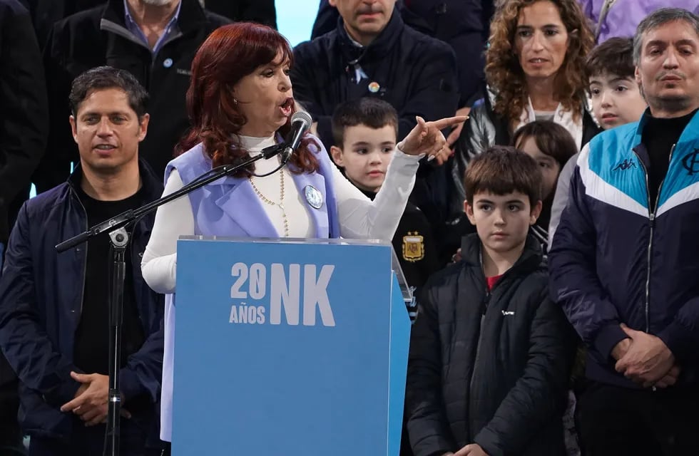 Cristina Fernández De Kirchner en el acto por los 20 años de la llegada a la presidencia de Néstor Kirchner.