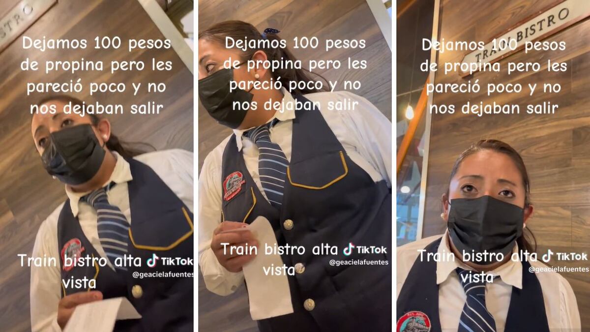 Dejaron 100 pesos de propina, la moza se enojó y los retuvo en contra de su voluntad