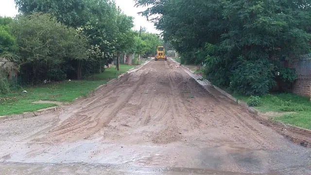 Arreglos en las calles de Carlos Paz tras las lluvias.