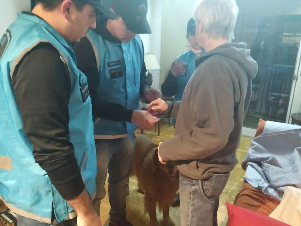 En el momento de la detención el perro de Rodríguez Vélez estaba presente (Policía de la Ciudad)