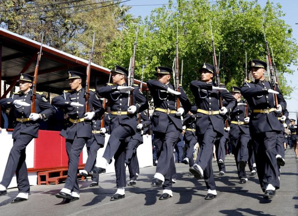 Las fuerzas de seguridad fueron protagonistas del desfile.