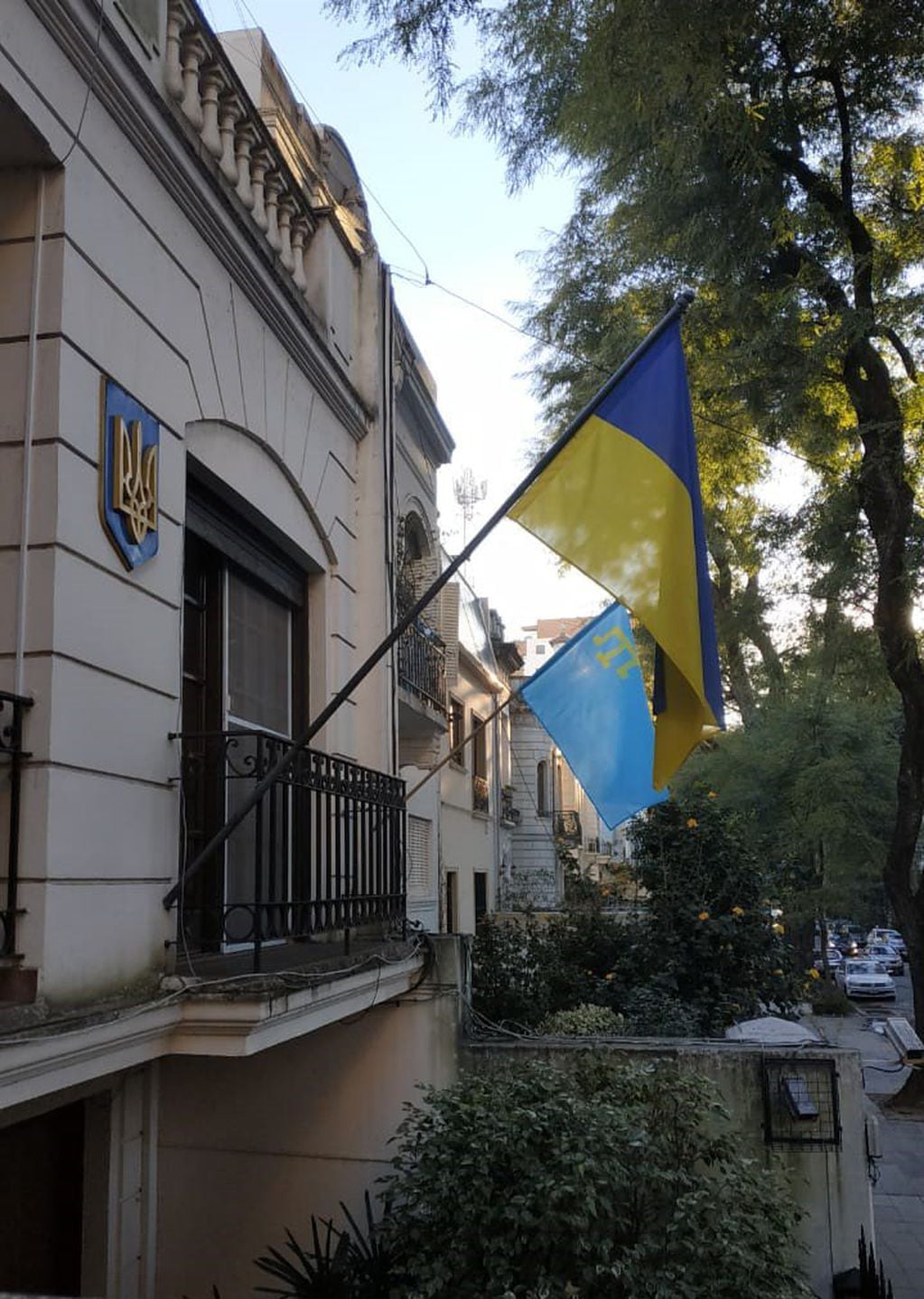 La embajada de Ucrania en Buenos Aires, ubicada en el barrio de Belgrano. 