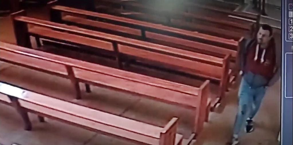 El ladrón que robó en la iglesia en Alvear fue identificado con un sistema de reconocimiento facial.