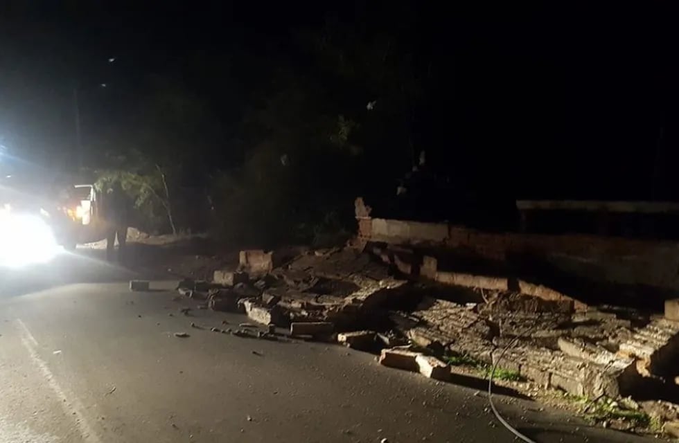 Destrozos causados por la tormenta en San Luis.