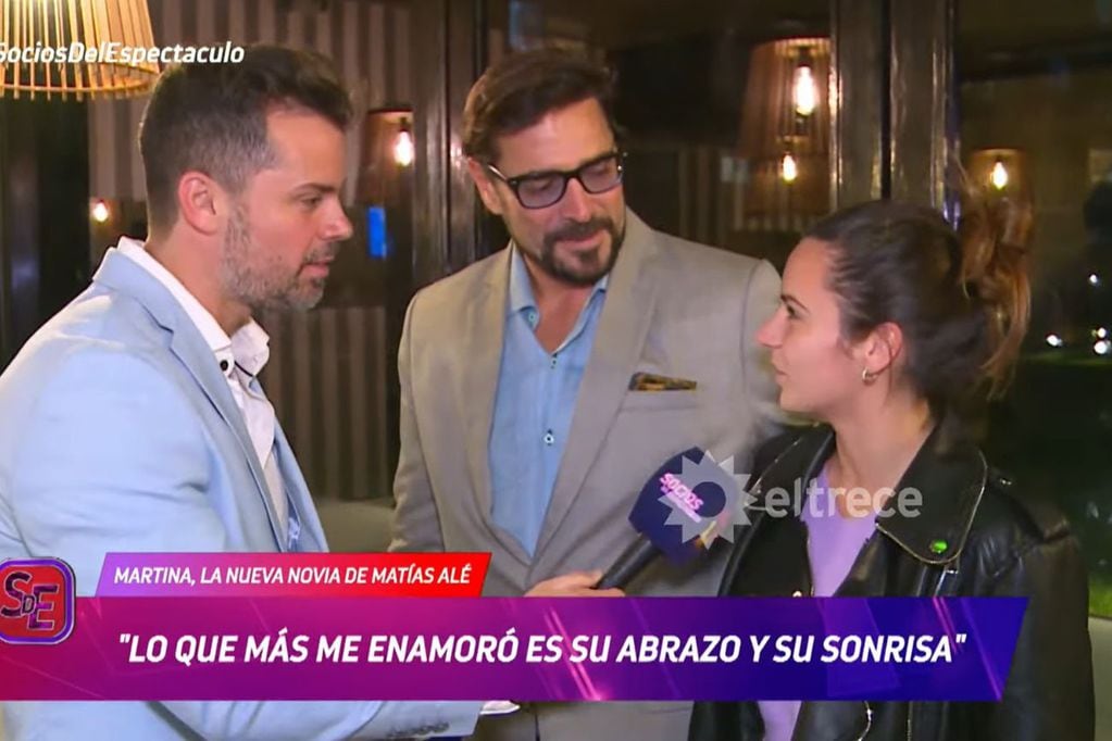 Matías Alé presentó a su novia, Martina Vignolo. Captura del video.