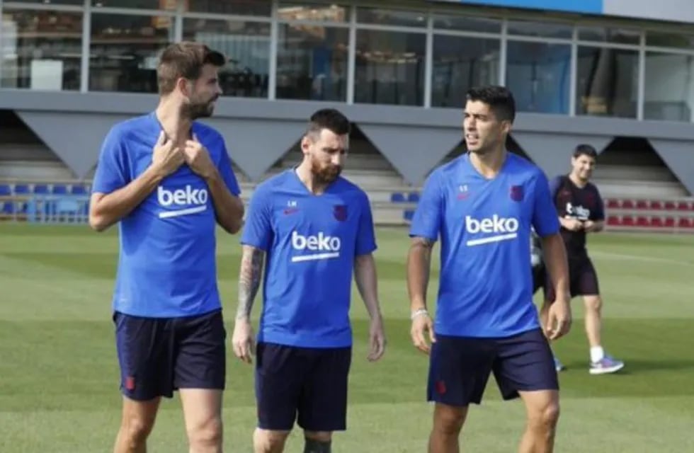 Leo Messi volvió a entrenar con sus compañeros (Foto: Twitter/@FCBarcelona_es)