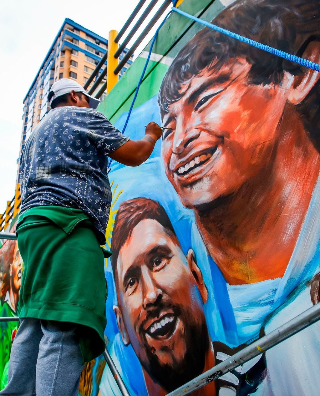 El mural en Bolivia