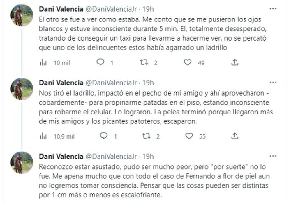 La defensa de los amigos de Daniel Valencia Jr.