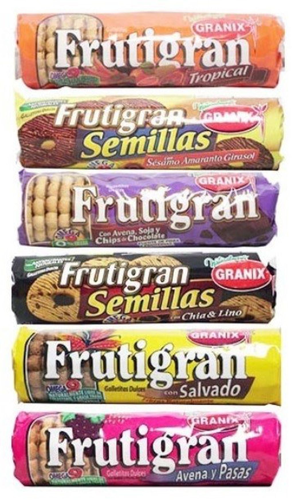 Todas las variedades de Frutigran. (Web)