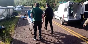 Dos fallecidos tras un siniestro vial sobre la ruta 3 en Cerro Corá