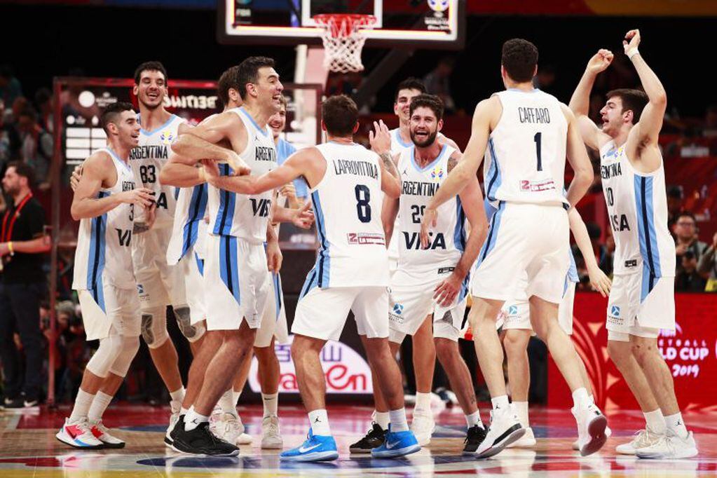 Argentina festeja la victoria en semifinales ante Francia (Foto: EFE).