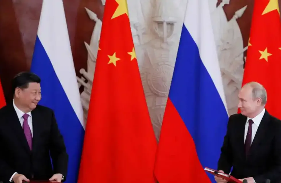 Los presidentes de China y Rusia, Xi Jinping y Vladímir Putin, en una imagen de archivo. Foto: Los Andes.