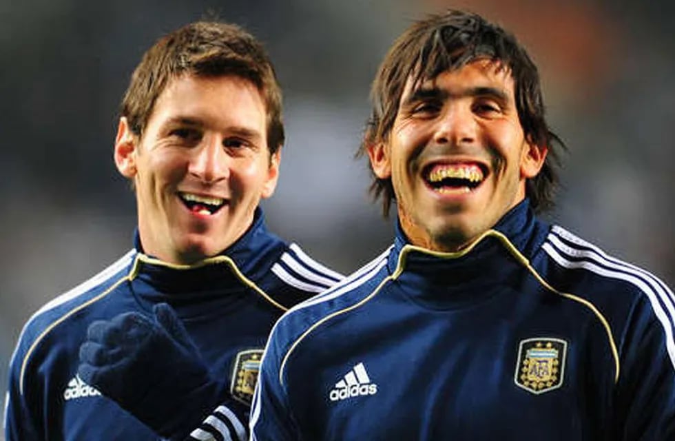 Messi y Tevez en la selección