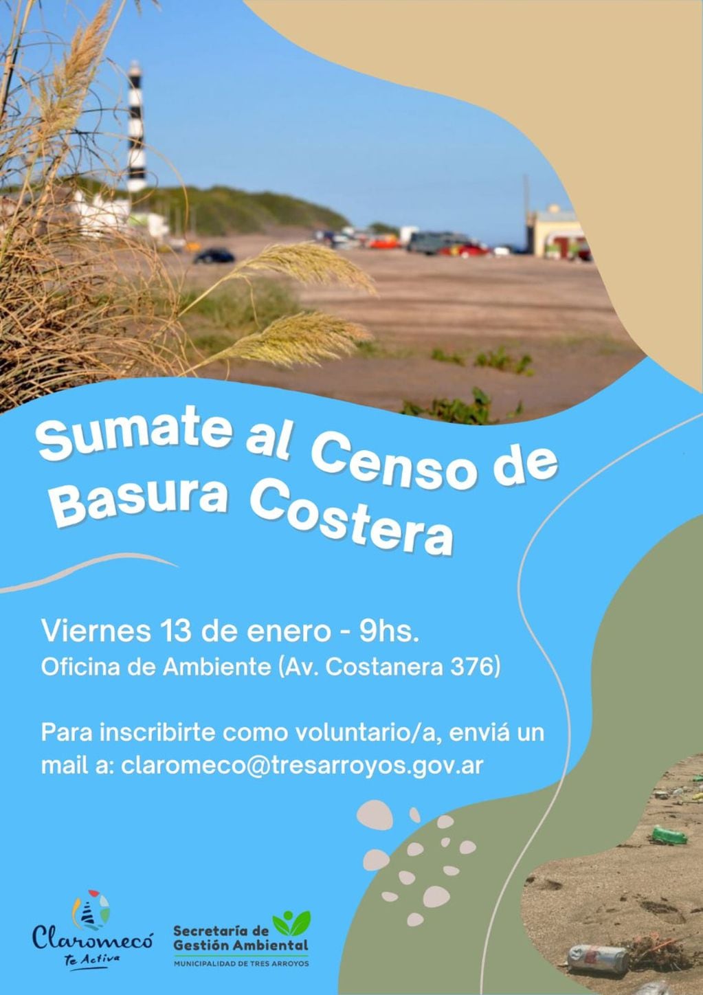 Censo de Basura Costera en  Claromecó