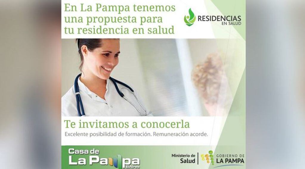 Buscan médicos residentes para La Pampa (Gobierno de La Pampa)