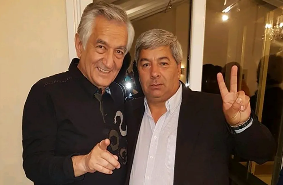 Francisco Irusta junto al gobernador, Alberto Rodríguez Saá.