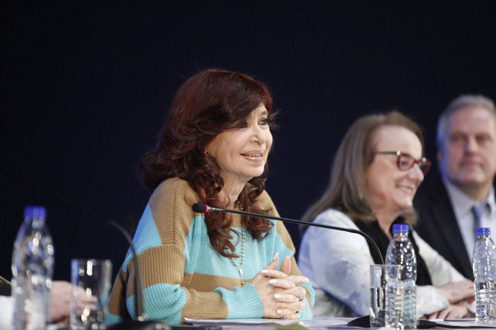 Cristina Fernández De Kirchner, en el acto de El Calafate. Foto: Prensa.
