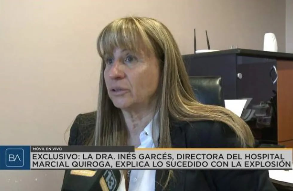 Inés Garcés, directora del Hospital Marcial Quiroga, habló después de la explosión.
