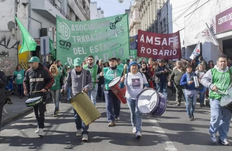 Movilización de ATE Rosario. (Prensa ATE Rosario)