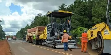 Repavimentan la ruta provincial 19 entre Wanda y el arroyo Tirica