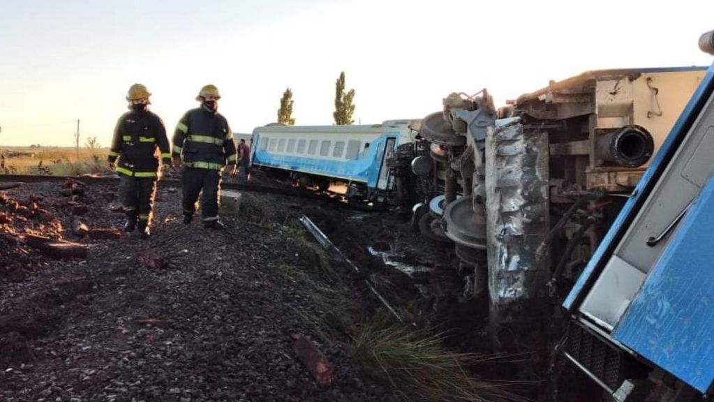 Así fue el accidente de un tren en Olavarría