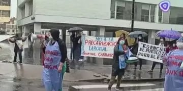 Enfermeros de Rosario se manifestaron por  mejoras laborales y exigen”contratos dignos”