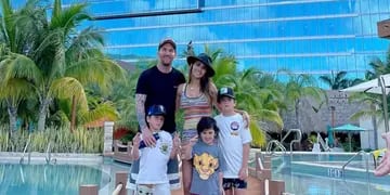 Lionel Messi con Antonela Roccuzzo e hijos en Miami