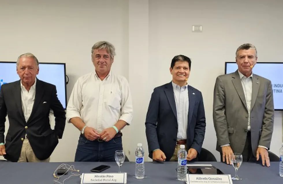 De izquierda a derecha, Funes de Rioja, Pino, González y Grinman, los cuatro presidentes.