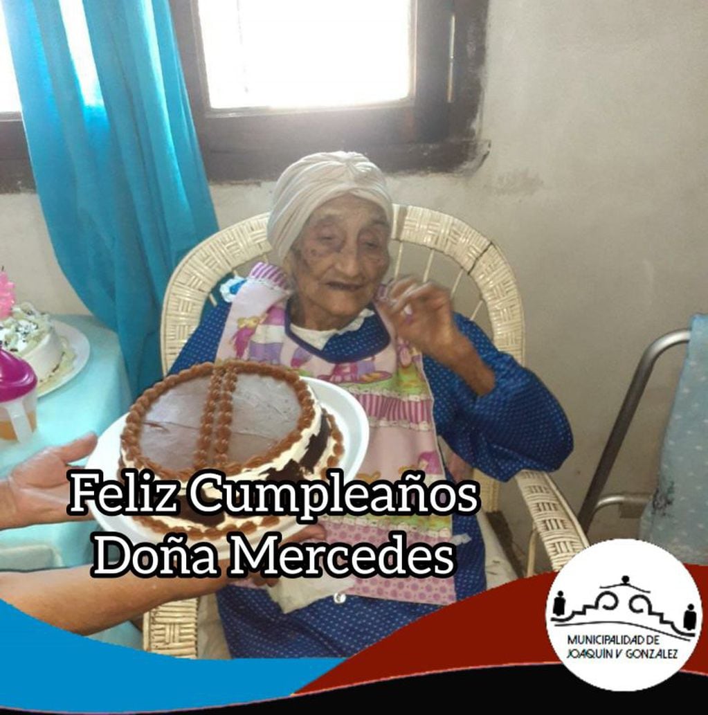 Una abuela de Joaquin V. González cumplió 105 años (Facebook Municipalidad J. V. González)