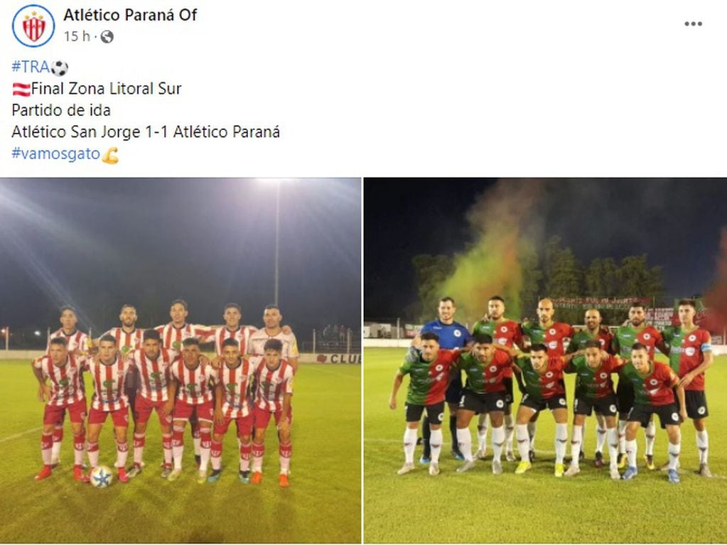 Atlético Paraná o San Jorge será el rival del ganador de la final Región Cuyo entre Gutiérrez SC (Mendoza) y Juventud Alianza (san Juan).