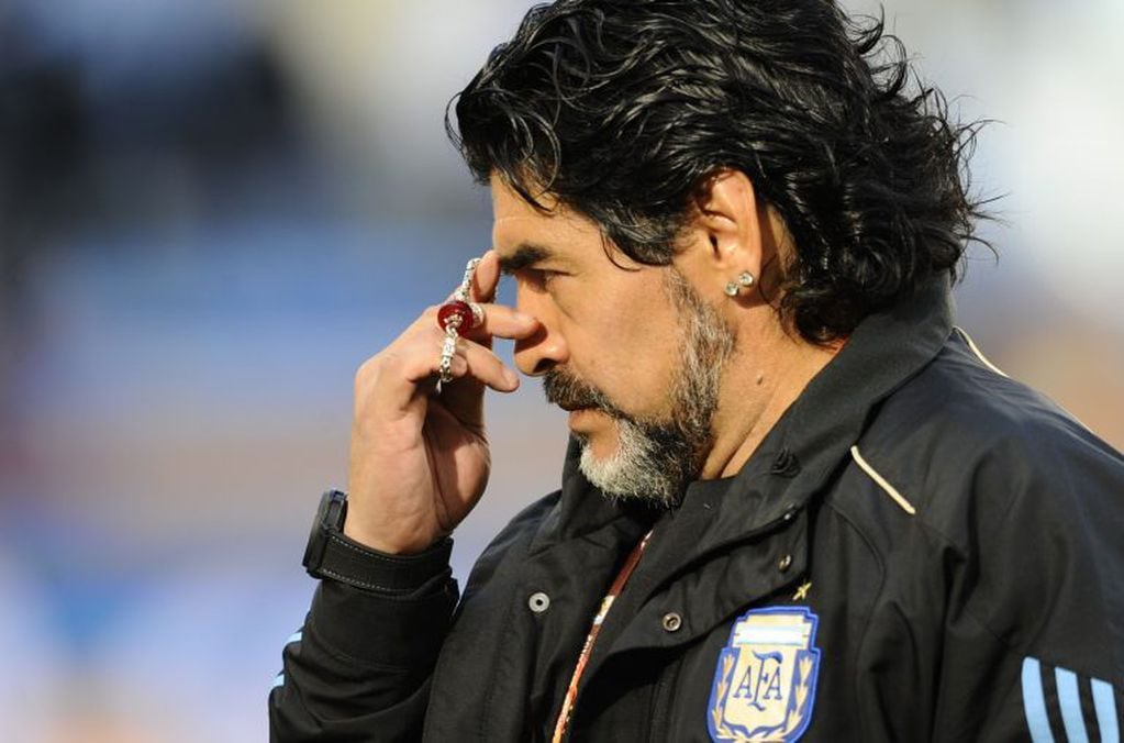 Diego Maradona dirigió a la Selección Argentina en el Mundial de Sudáfricas 2010. (AFP)