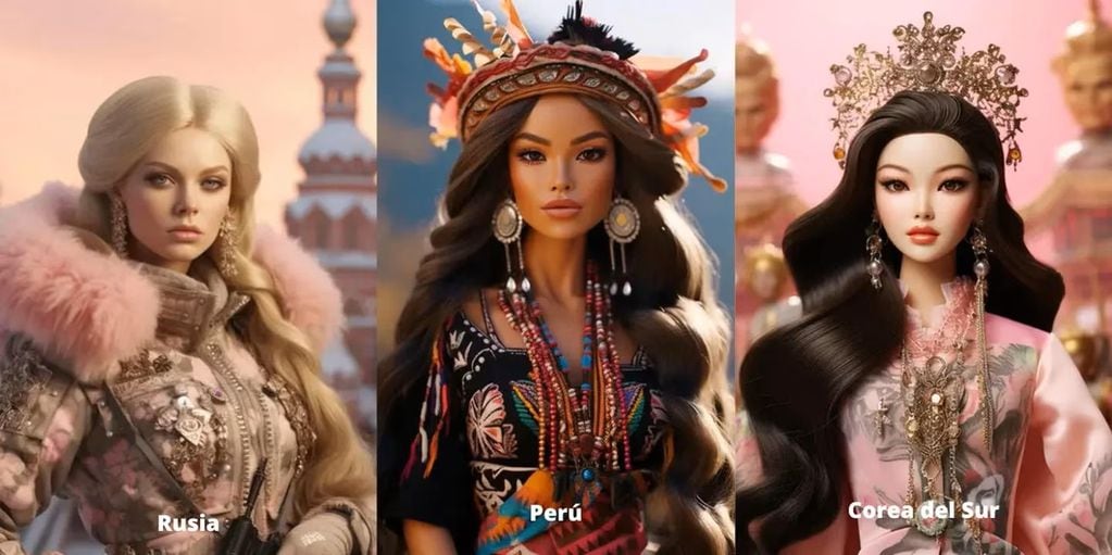 Una Inteligencia Artificial mostró cómo se vería Barbie según diferentes países.