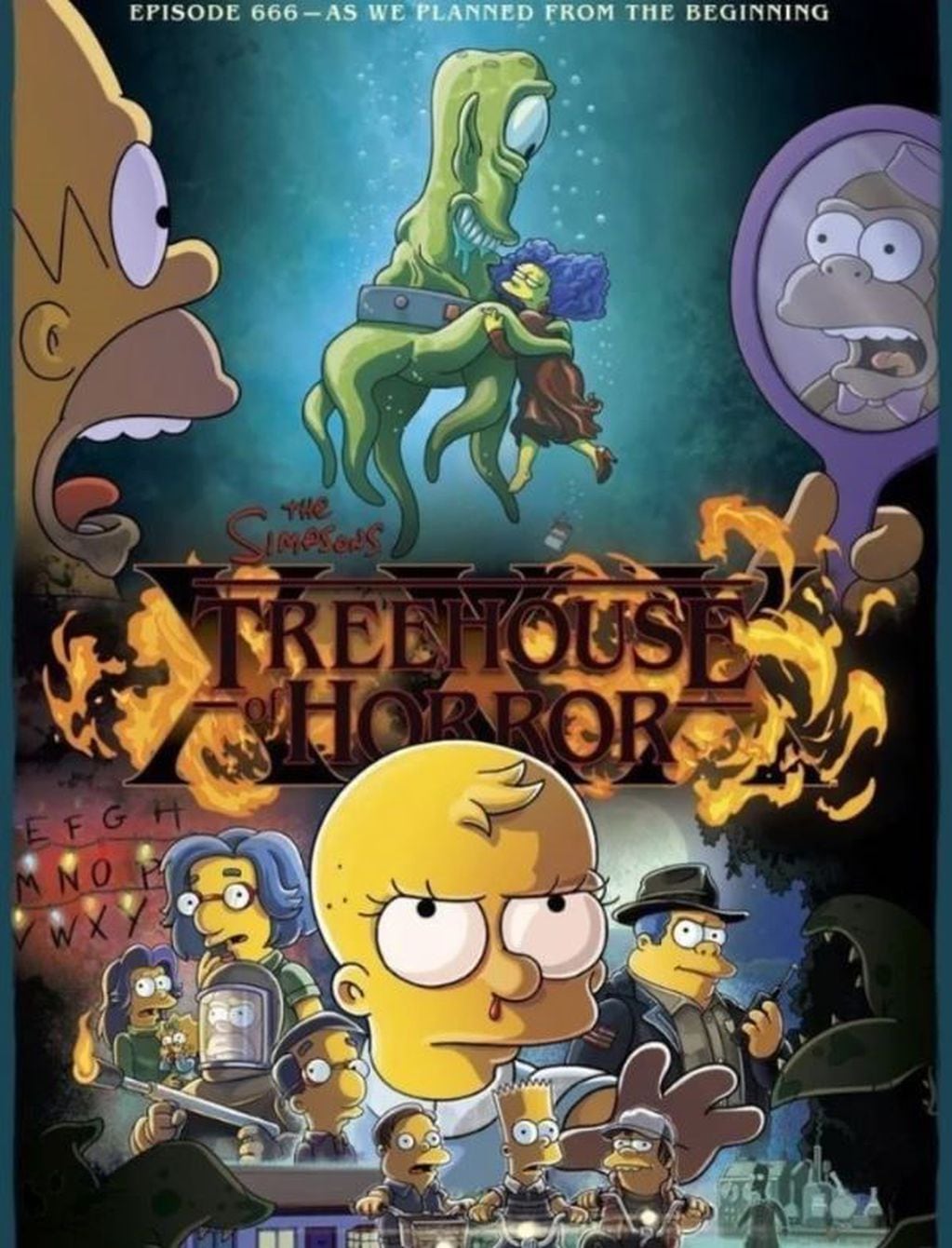 El póster del capítulo de Halloween de "Los Simpson". (FOX)