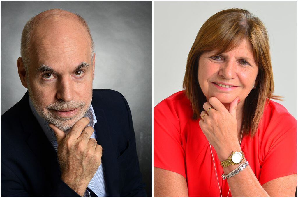 Paso 2023: Horacio Rodríguez Larreta y Patricia Bullrich, precandidatos a presidente de la Nación en Juntos por el Cambio. (La Voz)