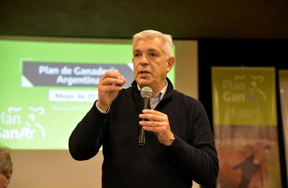 Julián Domínguez dejó varias definiciones de la política económica del Gobierno en su visita a La Rural. Foto: Prensa Ministerio de Agricultura de La Nación.