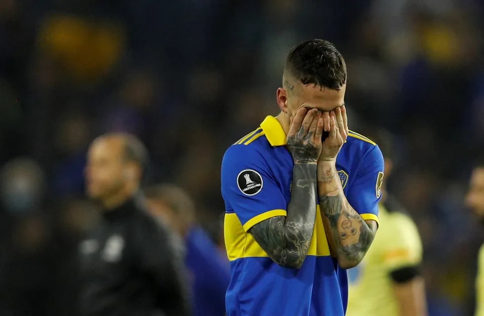 Darío Benedetto y una noche tremenda para el delantero de Boca, que falló dos penales en el desquite con Corinthians por los Octavos de Final de la Copa Libertadores.. Foto: AP.