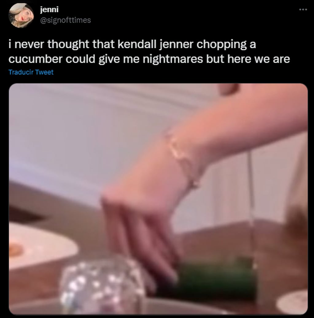 Los memes y comentarios del video de Kendall Jenner cortando pepino.