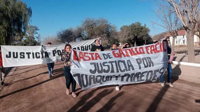 marcha en Paso Viejo para pedir Justicia por Joaquín Paredes